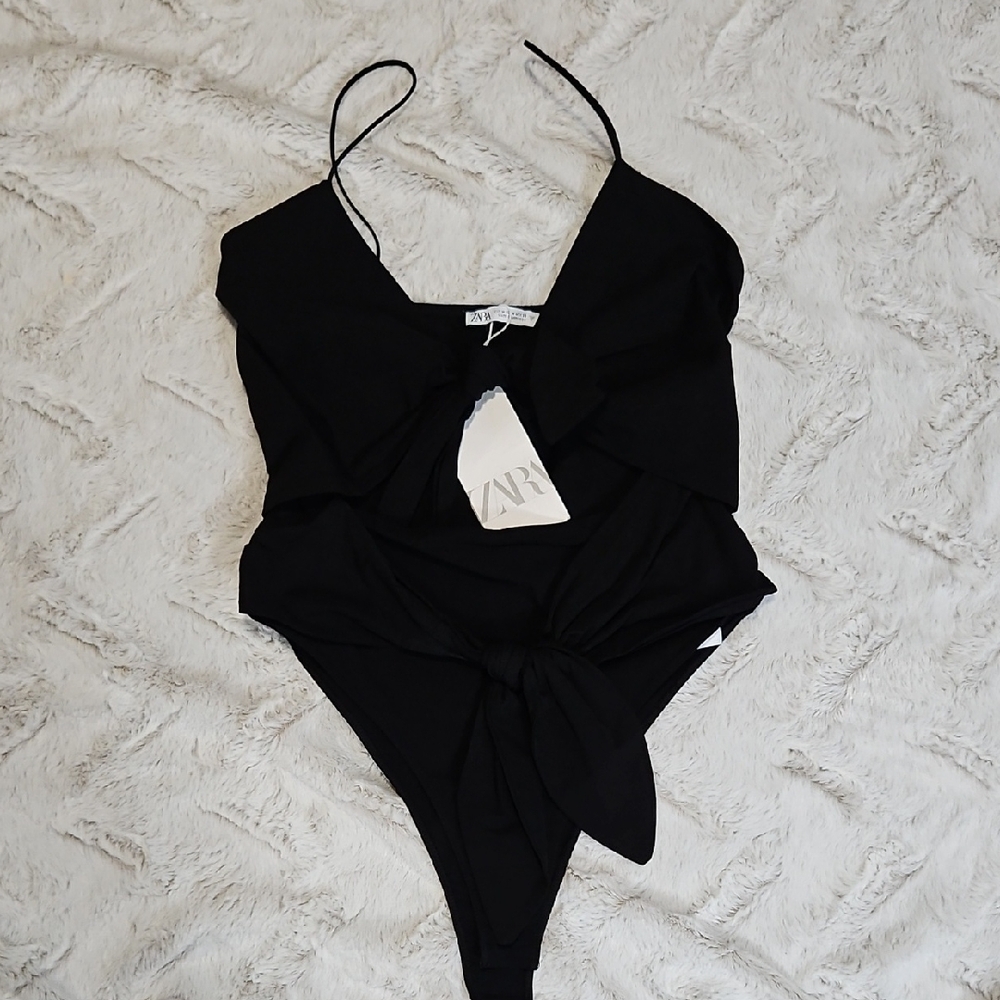 Zara Elegant Black Swimsuit